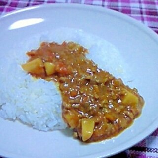 コロコロおじゃが入り、和風キーマカレー